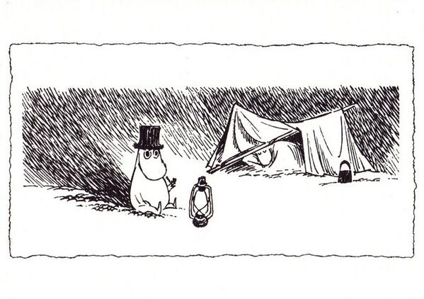 Moominpappa and his tent