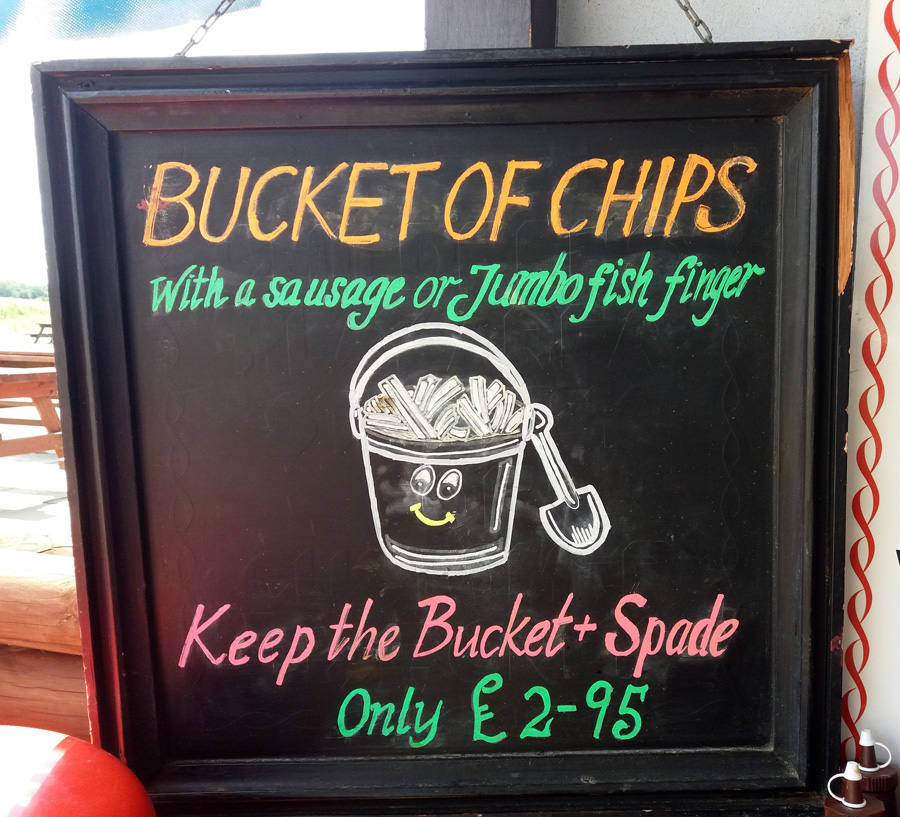 A bucket of chips