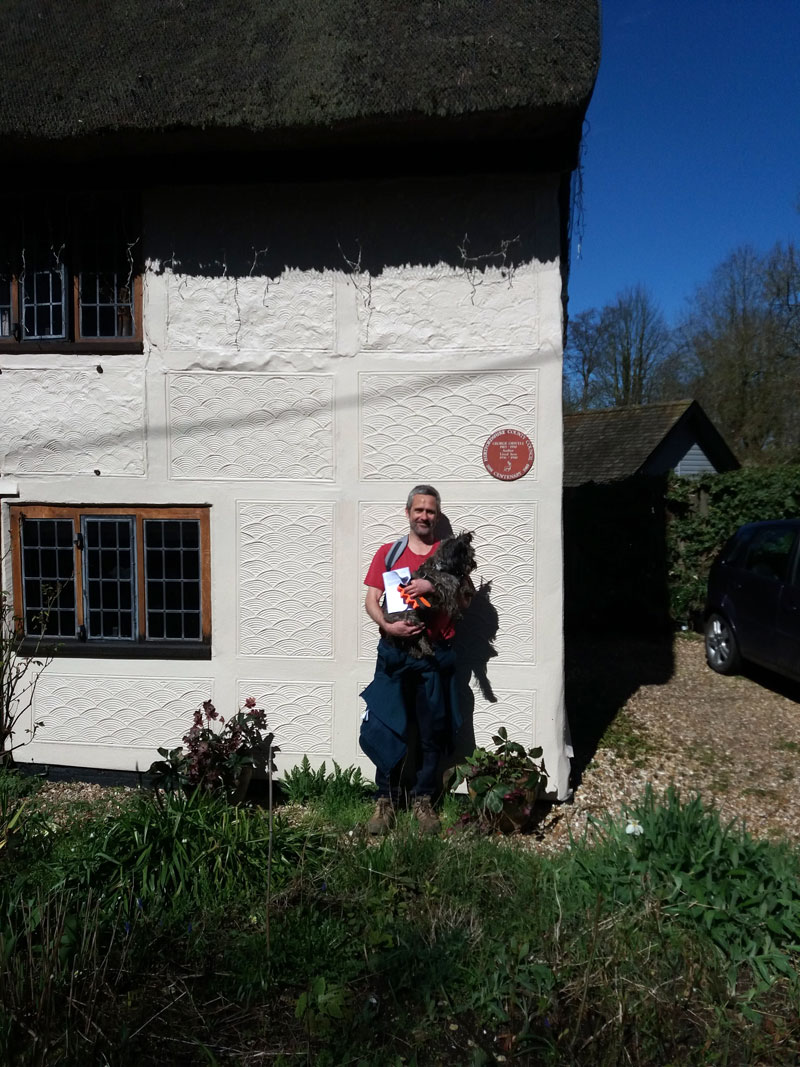 Smithy and I at Orwell's cottage