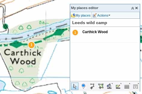 Carthick Wood map marker