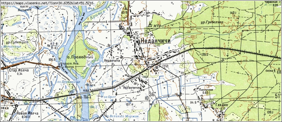Nedanchychi map